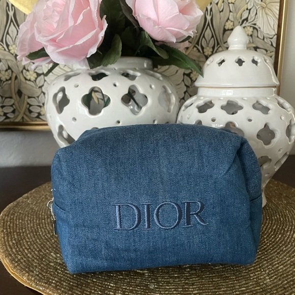 Dior Denim Blue Makeup Bag - Picture 1 of 6